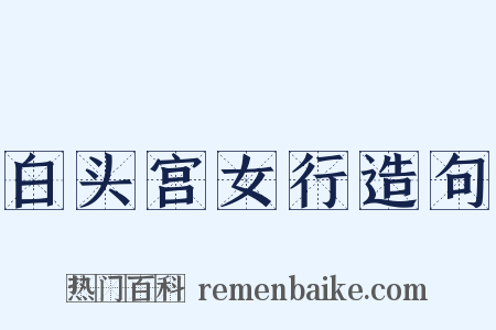 白头宫女行造句是什么意思的图片